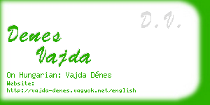 denes vajda business card